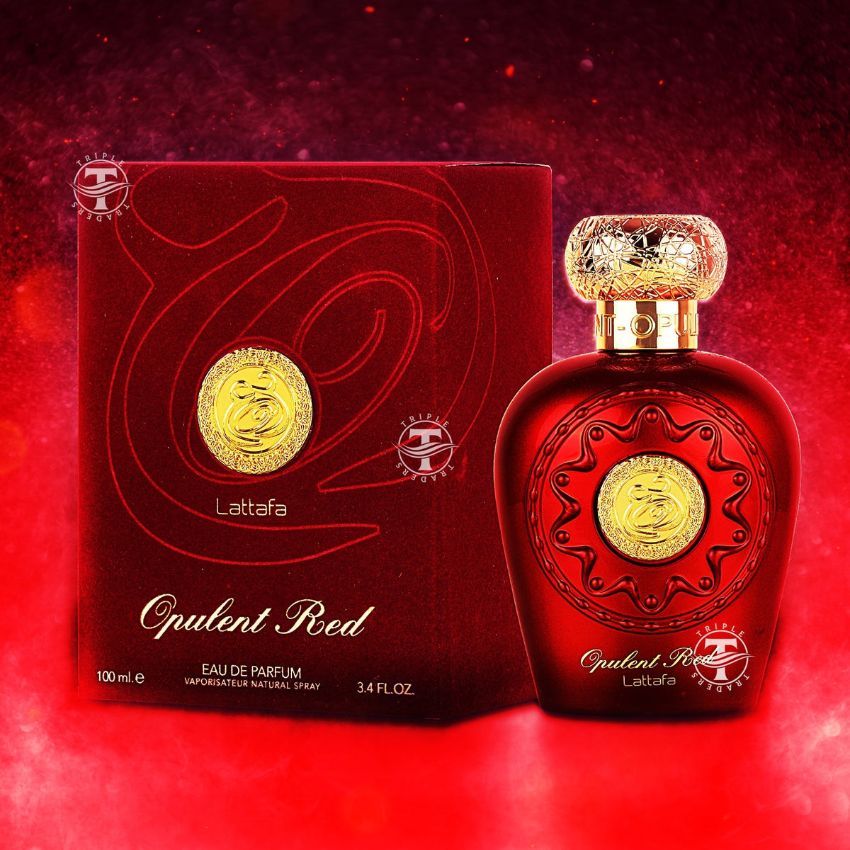 Opulent Red By Lattafa 100ml 3.4 FL OZ Eau De Parfum