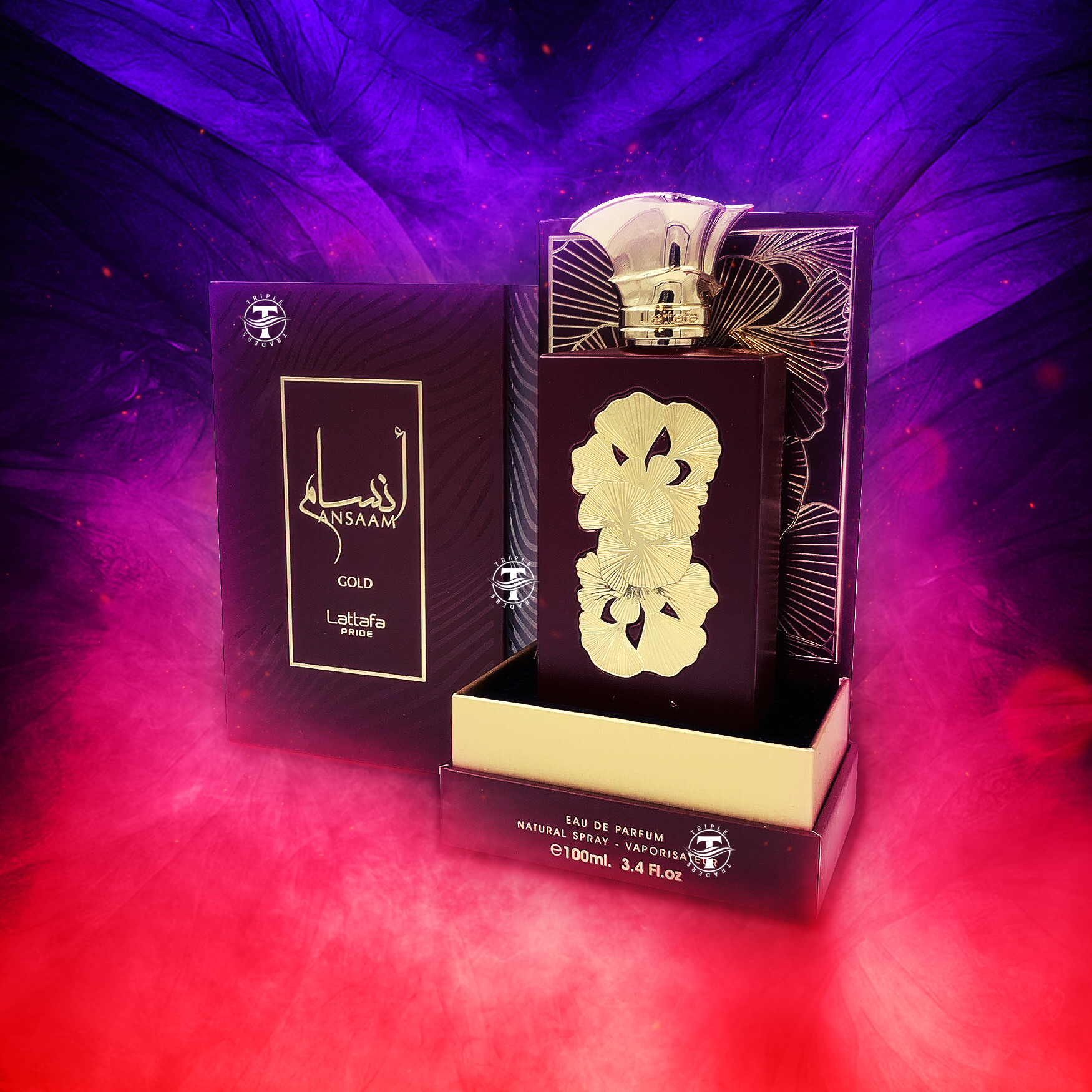 Ansaam Gold By Lattafa 100ml 3.4 FL OZ Eau De Parfum