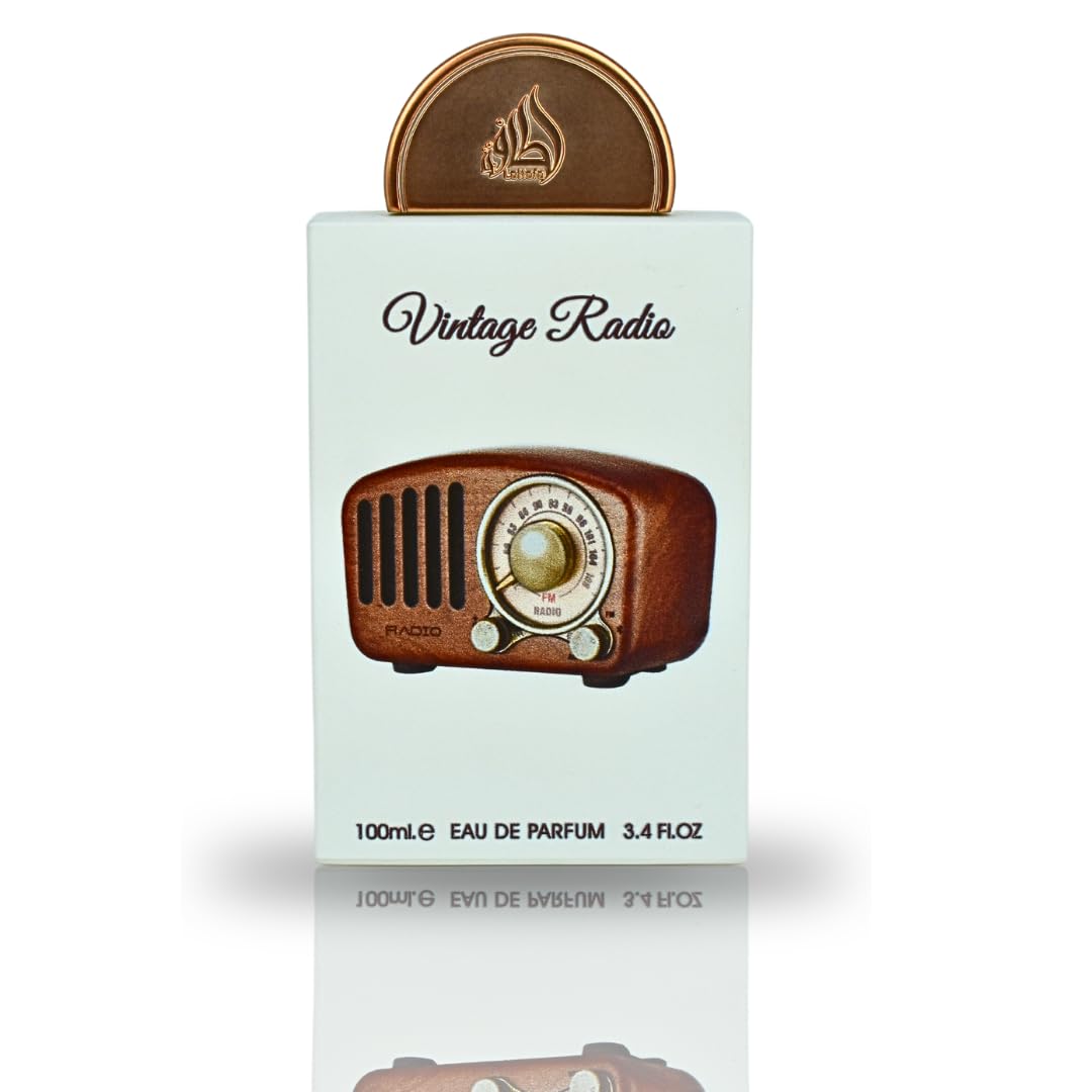 Lattafa perfumes Vintage Radio 100Ml (3.4Oz) | Sandalwood, Amberwood, Lavender, Sage, Bergamot